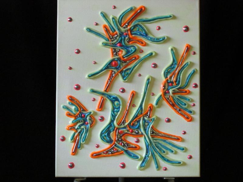 piantings, art shows, glow led lighting